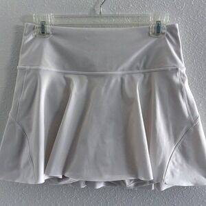 Athleta‎ Ace Tennis Skort Womens Small White 13.5" Running Pickleball Active Gym